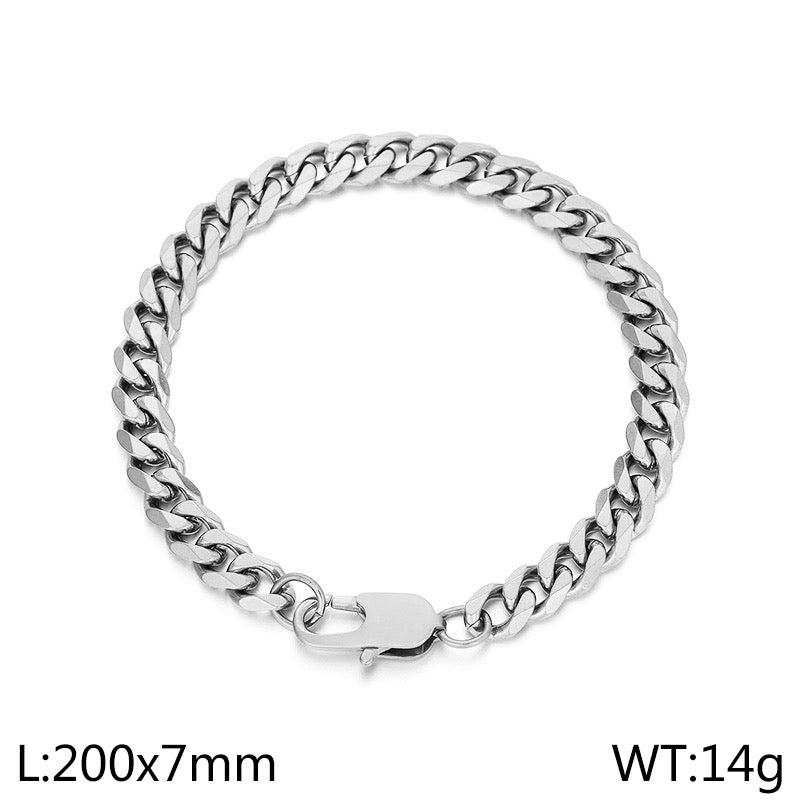 Pulsera estilo cubana (7mm) (Niños)