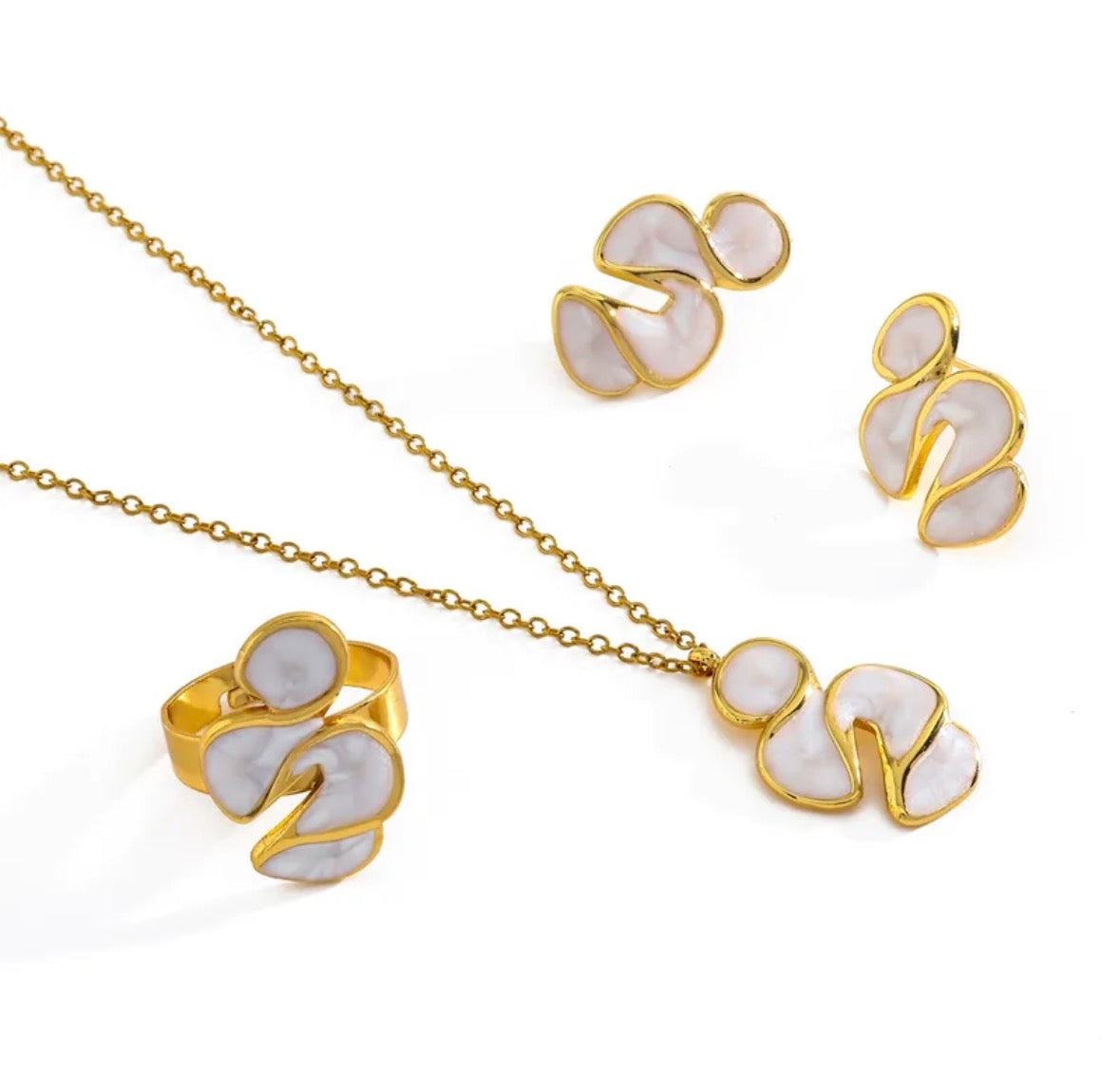 Conjunto acero inoxidable (blanco)