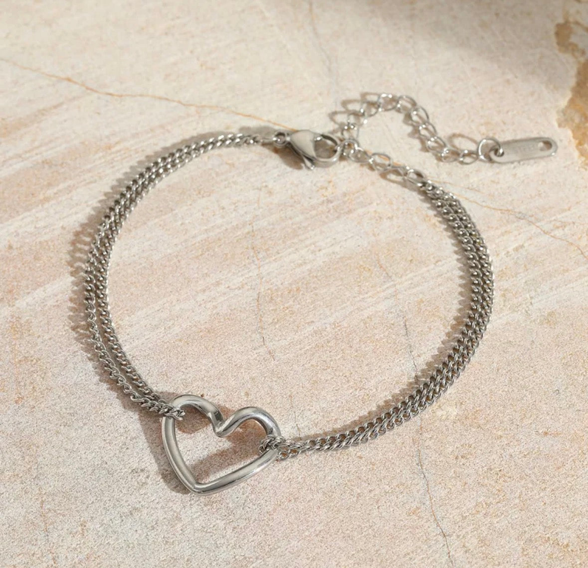Brazalete corazón (plata)