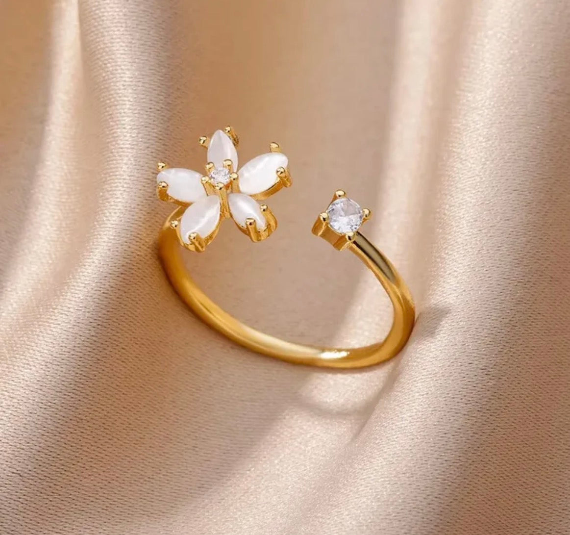 Anillo ajustable Flor