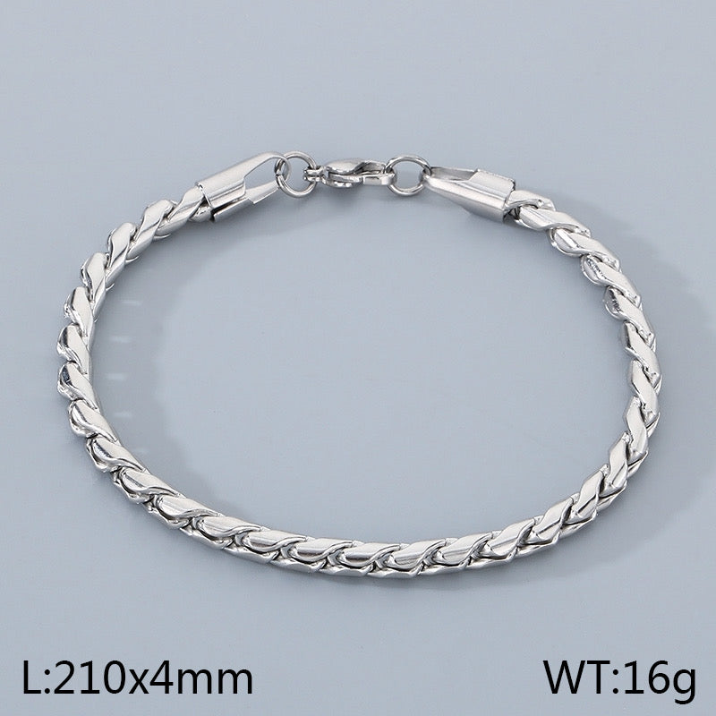 Pulsera acero inoxidable (4mm x 21cm)