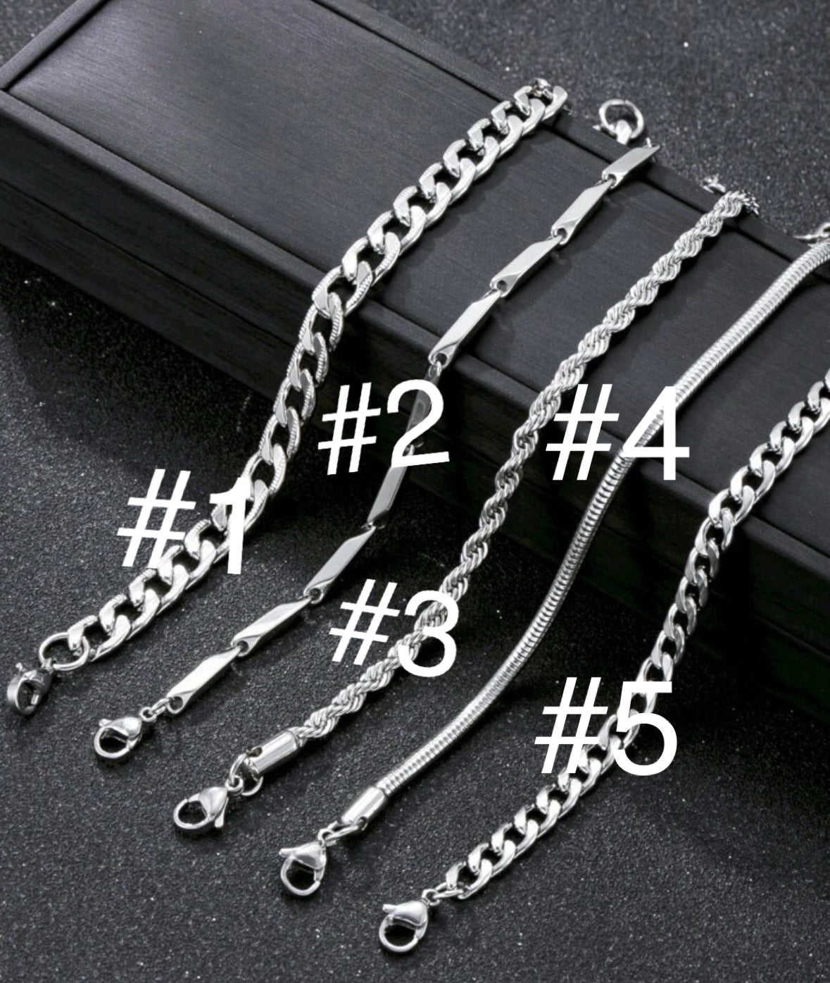 Pulsera en acero inoxidable (plata)