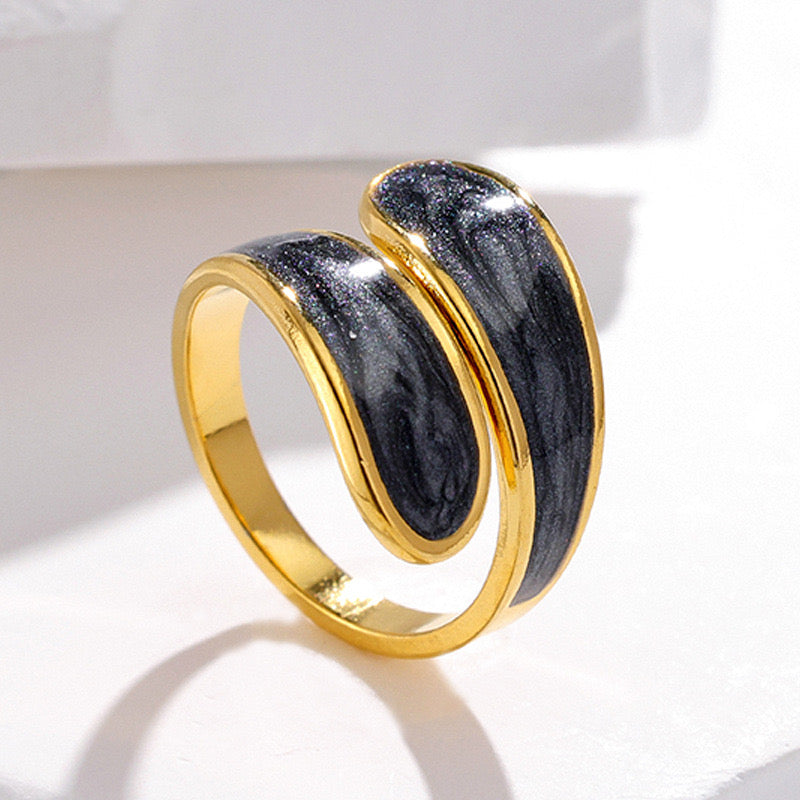 Anillo negro marmol