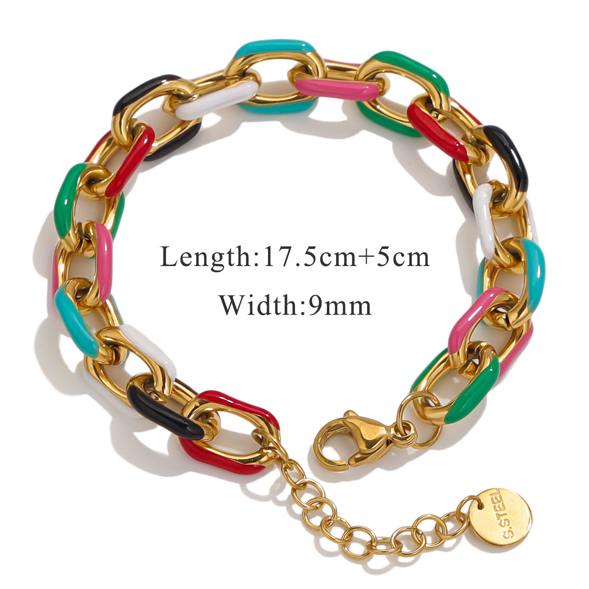 Brazalete oro colorido