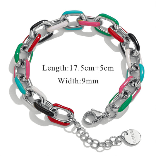 Brazalete plata colorido