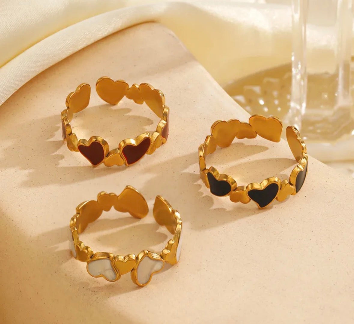 Anillo ajustable corazón