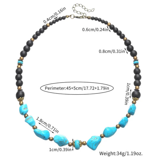 Collar estilo surf turquesa (Niños)