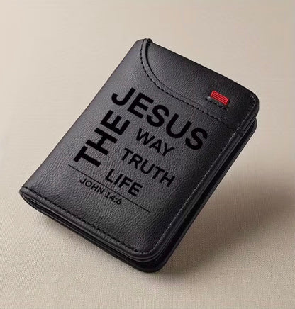 Tarjetero versiculo Juan 14:16 grabado