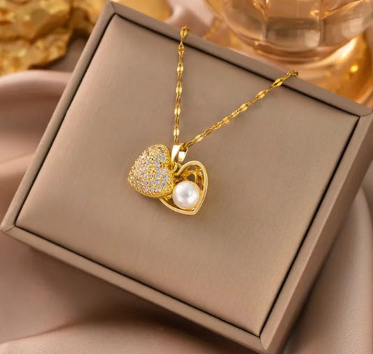 Corazón con perla
