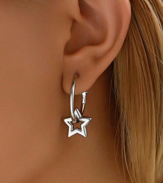 Aretes de estrella (plata)