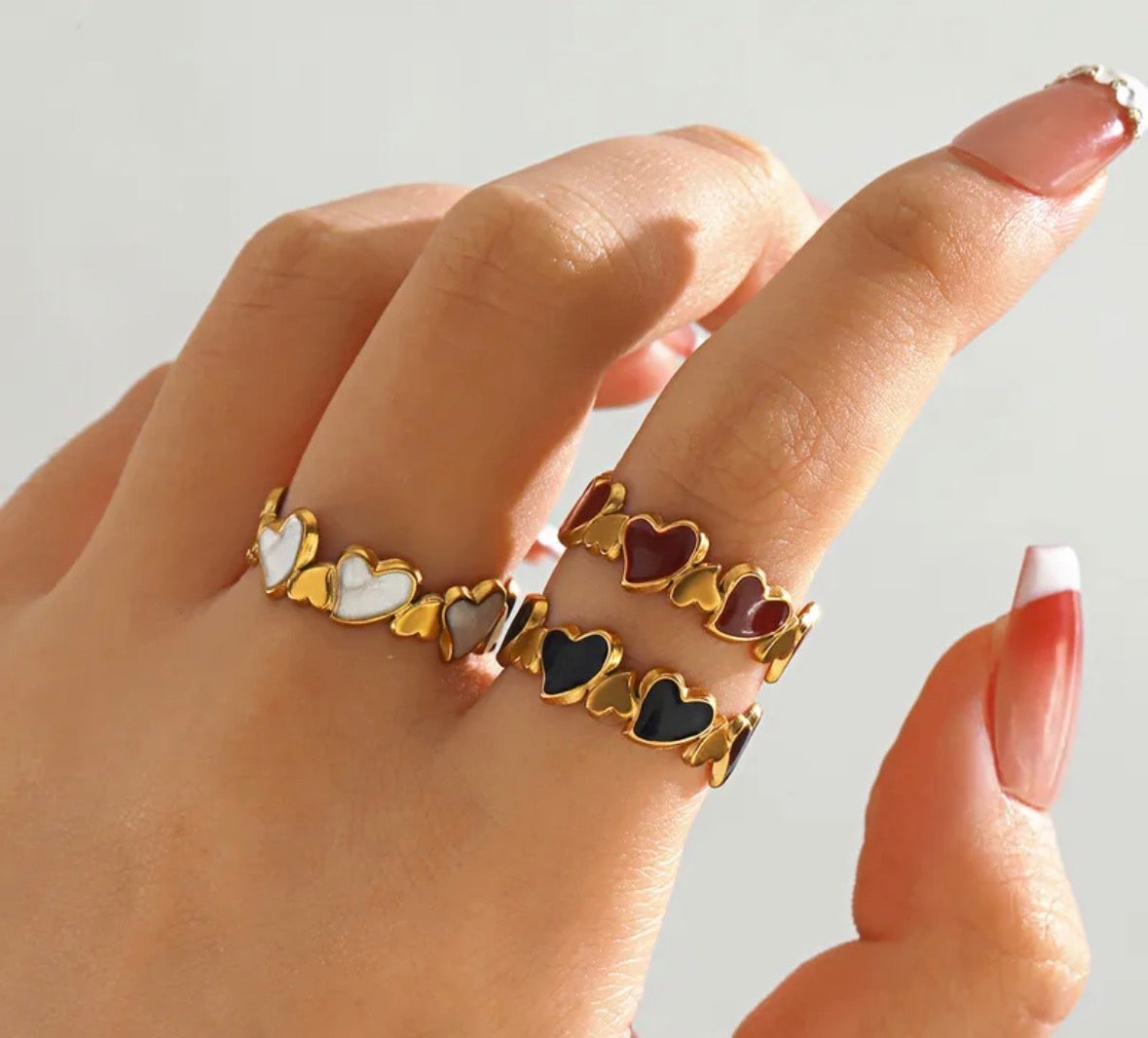 Anillo ajustable corazón