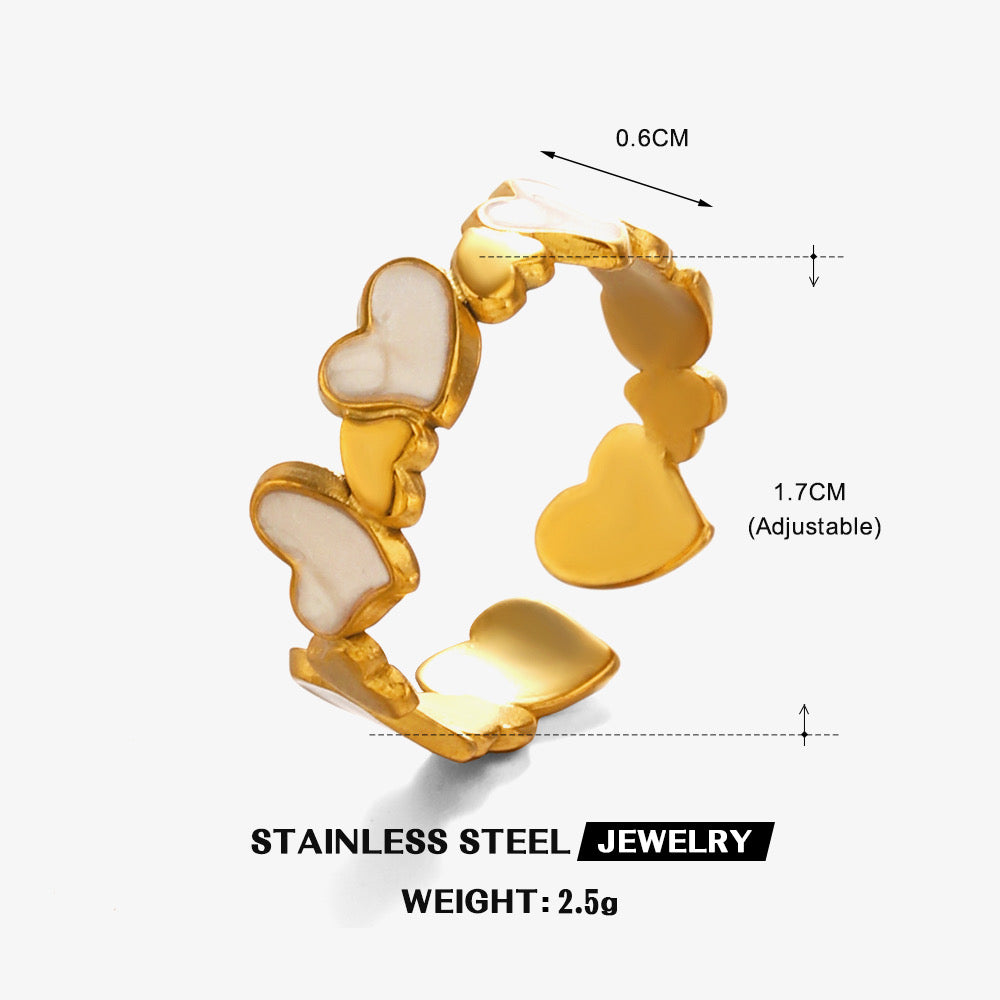 Anillo ajustable corazón