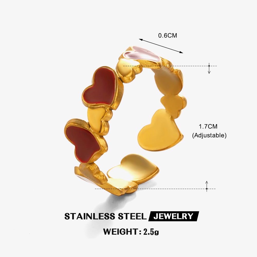 Anillo ajustable corazón