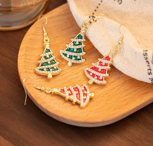 Aretes árbol de navidad
