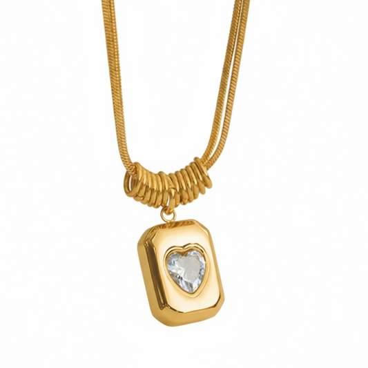 Collar colgante corazón