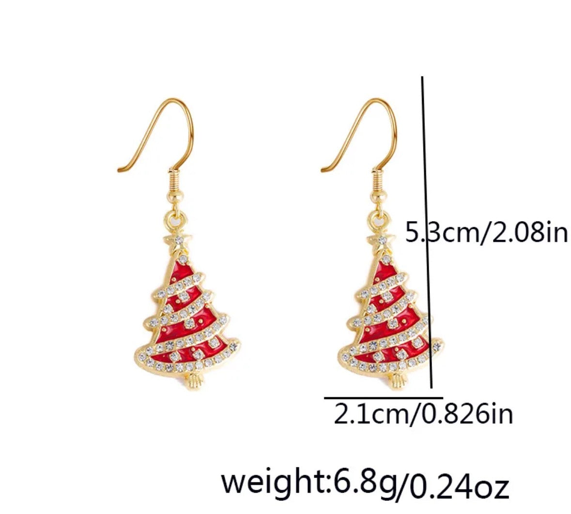 Aretes árbol de navidad