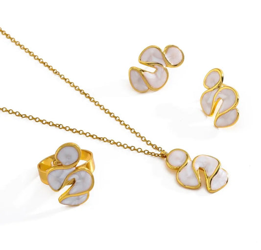 Conjunto acero inoxidable (blanco)