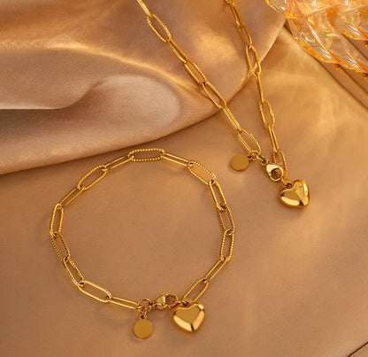 Set collar y brazalete oro