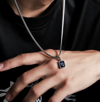 Collar pendiente zafiro