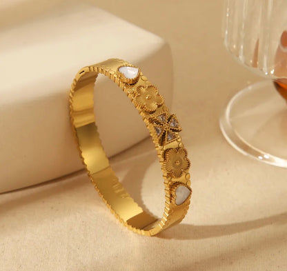 Brazalete oro baño 18k
