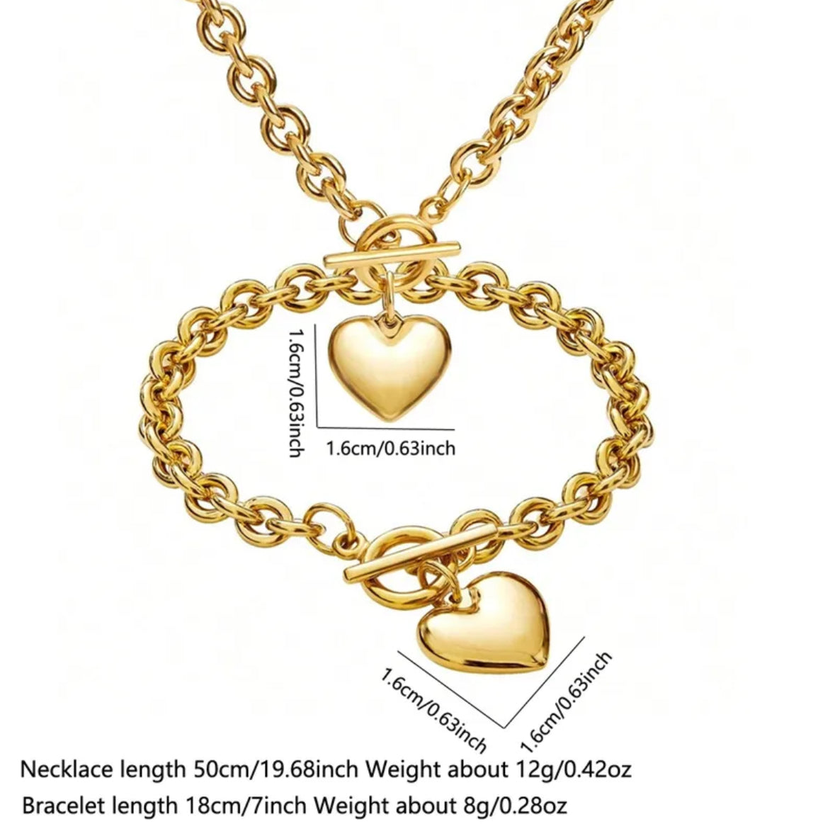 Set collar y brazalete oro