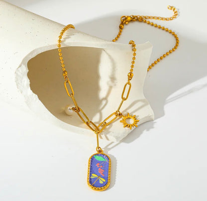 Collar patrones flor