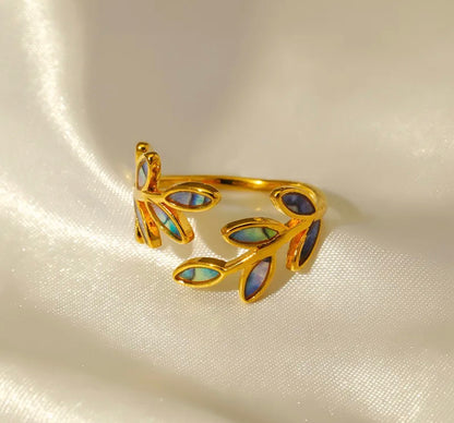 Anillo ajustable hojas