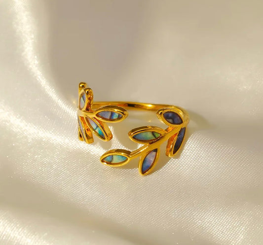 Anillo ajustable hojas