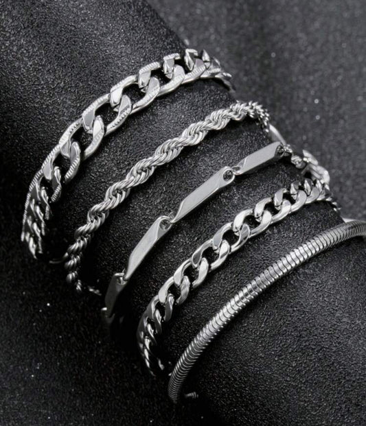 Pulsera en acero inoxidable (plata)