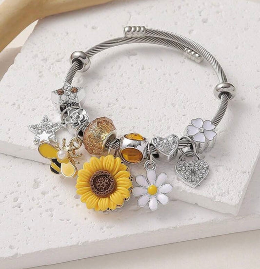 Girasol, avejita y margarita