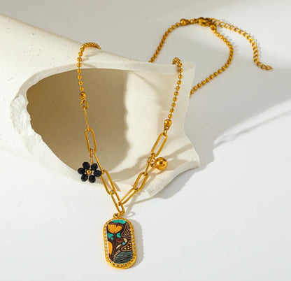 Collar patrones flor