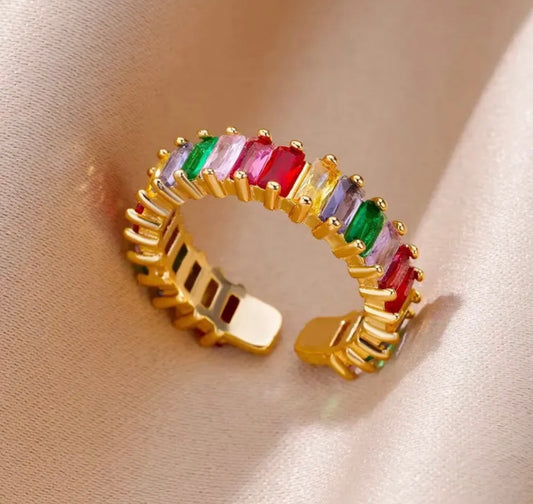 Anillo ajustable colorido
