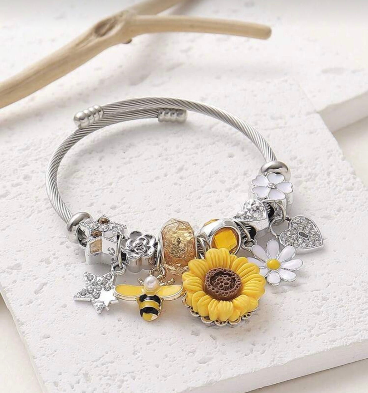Girasol, avejita y margarita