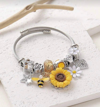 Girasol, avejita y margarita