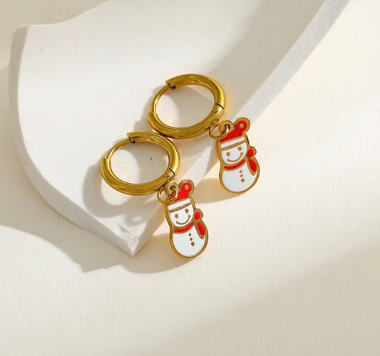 Aretes Muñeco de nieve