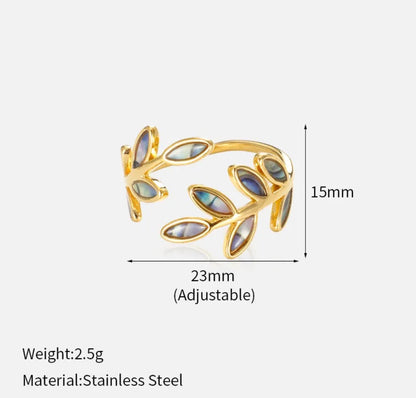 Anillo ajustable hojas