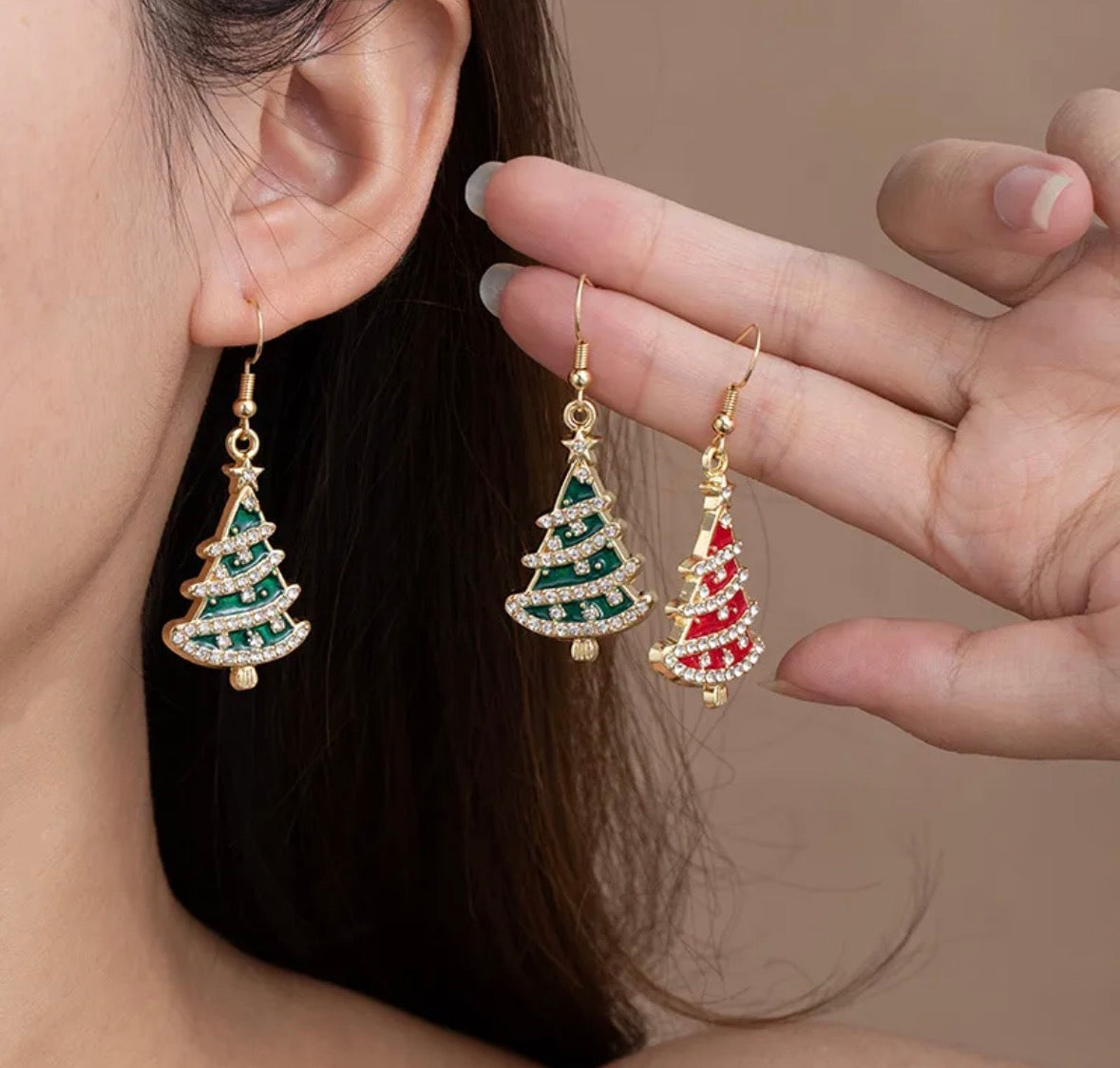 Aretes árbol de navidad