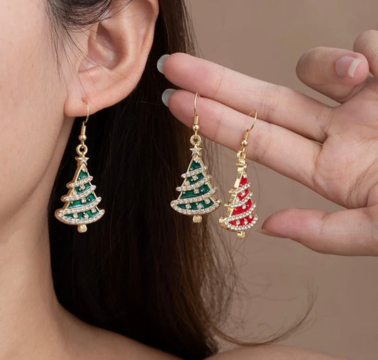 Aretes árbol de navidad