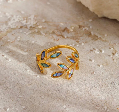 Anillo ajustable hojas