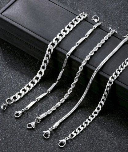 Pulsera en acero inoxidable (plata)