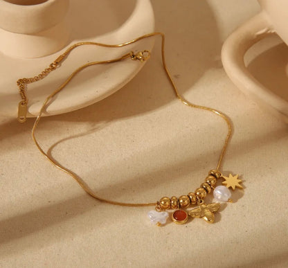 Collar estilo simple rojo