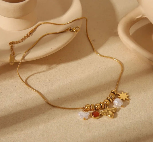 Collar estilo simple rojo