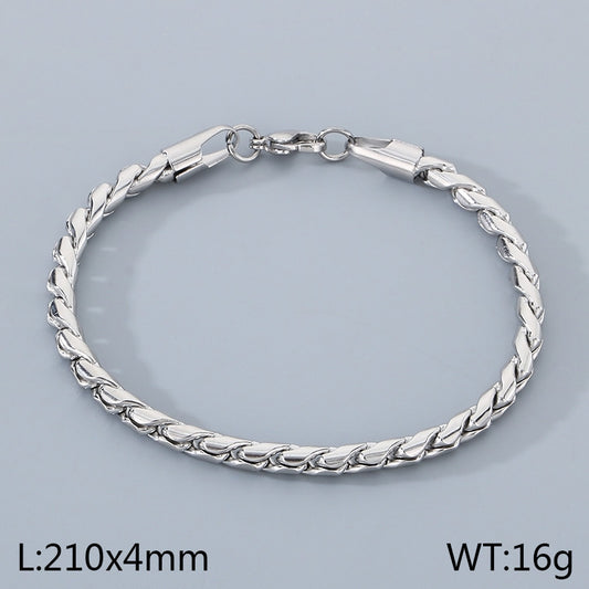 Pulsera acero inoxidable (4mm x 21cm)