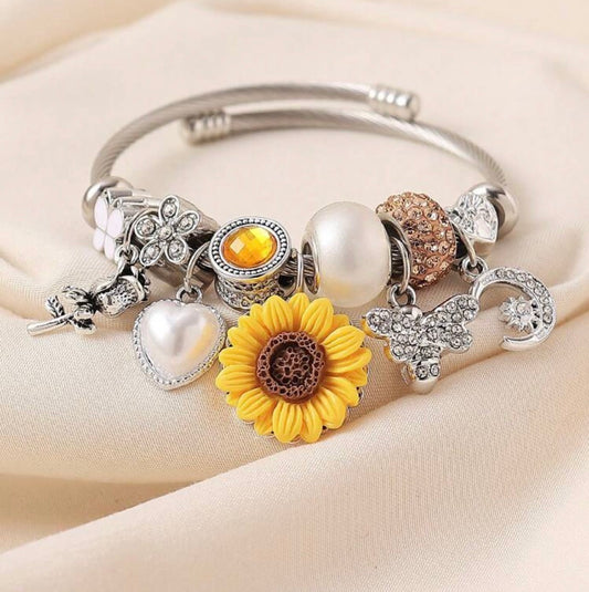 Girasol y corazón