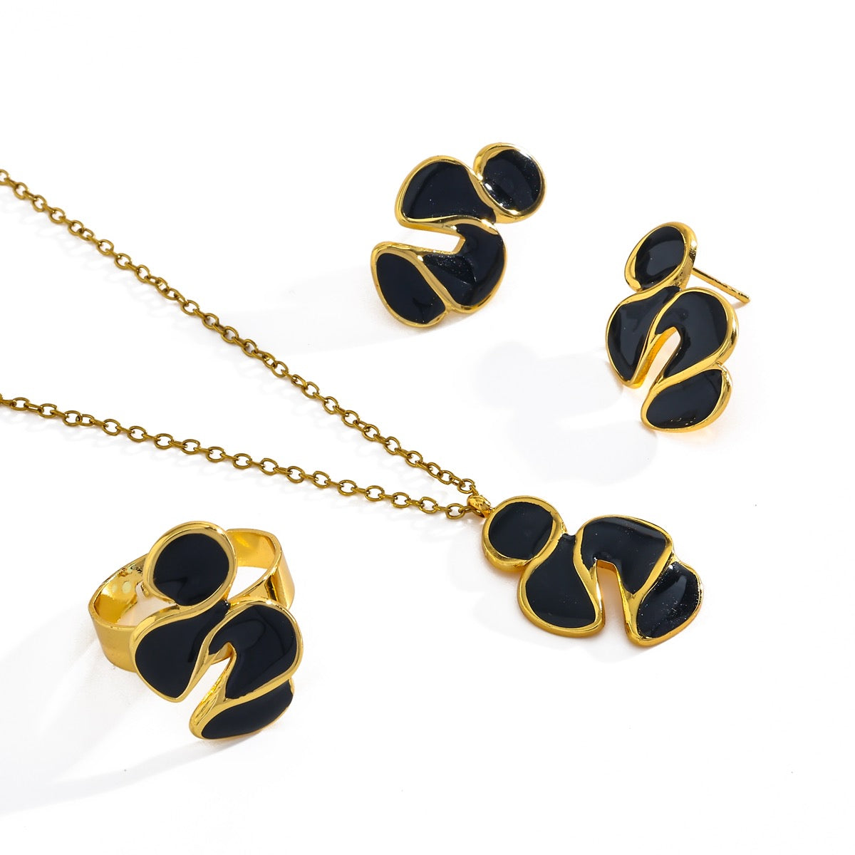 Conjunto acero inoxidable (negro)